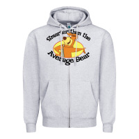 Heather Grey yogi bear average bear Zipper Hoodie - DesignPulse