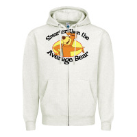 Oatmeal Heather yogi bear average bear Zipper Hoodie - DesignPulse