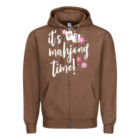Chestnut womens mahjong gift for her mahjong player v neck t shirt Zipper Hoodie - DesignPulse