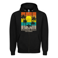 Black windansea beach california ca surfer surfing surf palm tree Zipper Hoodie - DesignPulse