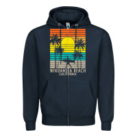 Windansea Beach California Ca Surfer Surfing Surf Palm Tree Zipper Hoodie | Teevron
