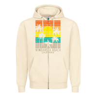 Sandshell windansea beach california ca surfer surfing surf palm tree Zipper Hoodie - DesignPulse