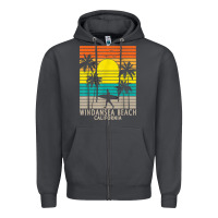 Smoke windansea beach california ca surfer surfing surf palm tree Zipper Hoodie - DesignPulse