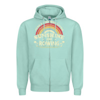 Seafoam Rowing  . Just A Girl Who Loves Sunshine And Rowing Zipper Hoodie - DesignPulse