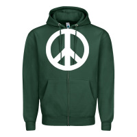 Peace Sign Zipper Hoodie | Teevron