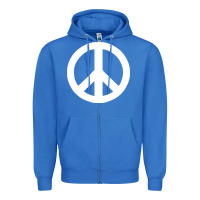 True Royal Peace Sign Zipper Hoodie - DesignPulse