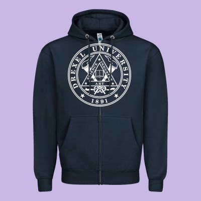 Drexel University Zipper Hoodie Designed By Designpulse