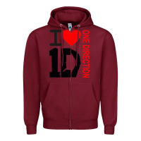 Burgundy one direction Zipper Hoodie - DesignPulse