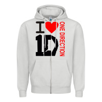 Dove Grey one direction Zipper Hoodie - DesignPulse