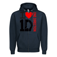 Navy one direction Zipper Hoodie - DesignPulse