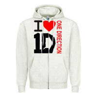Oatmeal Heather one direction Zipper Hoodie - DesignPulse