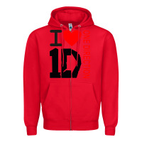 Red one direction Zipper Hoodie - DesignPulse