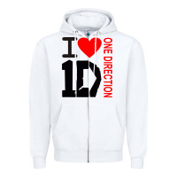 White one direction Zipper Hoodie - DesignPulse