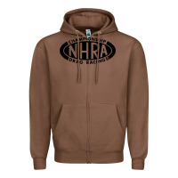Chestnut nhra oval Zipper Hoodie - DesignPulse