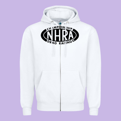 Nhra Oval Zipper Hoodie Designed By Designpulse