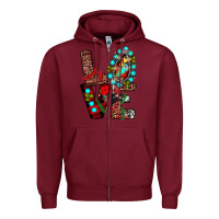 Burgundy christmas love Zipper Hoodie - JahusDesignShop