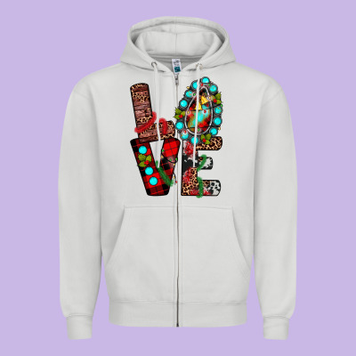 Christmas Love Zipper Hoodie Designed By Jahusdesignshop