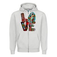 Dove Grey christmas love Zipper Hoodie - JahusDesignShop