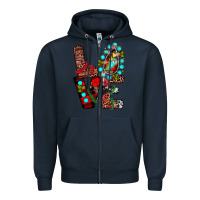 Navy christmas love Zipper Hoodie - JahusDesignShop