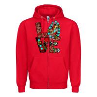 Red christmas love Zipper Hoodie - JahusDesignShop