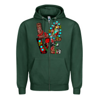 Sports Green christmas love Zipper Hoodie - JahusDesignShop