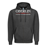 Charcoal Heather oberlin, conservatory of music Zipper Hoodie - DesignPulse