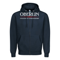 Navy oberlin, conservatory of music Zipper Hoodie - DesignPulse