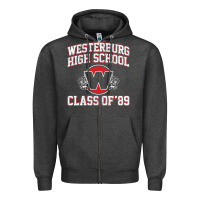Charcoal Heather westerburg class of 89 (heathers) variant Zipper Hoodie - DesignPulse