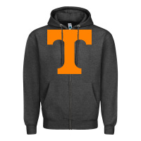 Charcoal Heather tennessee volunteers Zipper Hoodie - DesignPulse