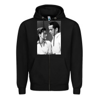 Black humphrey bogart Zipper Hoodie - DesignPulse
