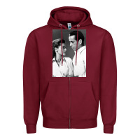 Burgundy humphrey bogart Zipper Hoodie - DesignPulse
