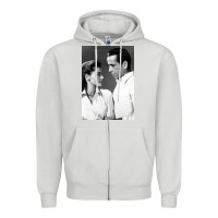 Dove Grey humphrey bogart Zipper Hoodie - DesignPulse