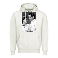 Oatmeal Heather humphrey bogart Zipper Hoodie - DesignPulse