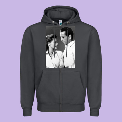 Humphrey Bogart Zipper Hoodie Designed By Designpulse