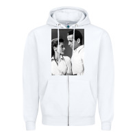 White humphrey bogart Zipper Hoodie - DesignPulse