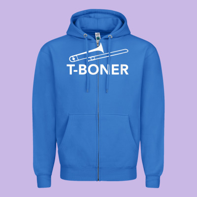 Funny Trombone Funny T Boner Funny T Boner Tboner Zipper Hoodie Designed By Designpulse