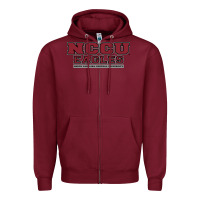 Burgundy north carolina central Zipper Hoodie - DesignPulse