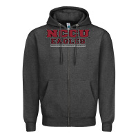 Charcoal Heather north carolina central Zipper Hoodie - DesignPulse