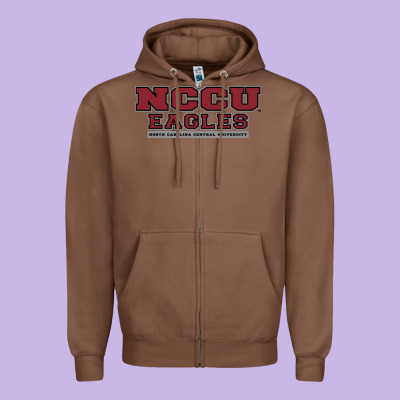 North Carolina Central Zipper Hoodie Designed By Designpulse