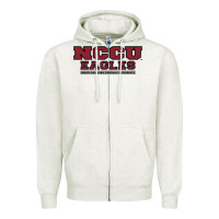 Oatmeal Heather north carolina central Zipper Hoodie - DesignPulse