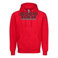 Red north carolina central Zipper Hoodie - DesignPulse