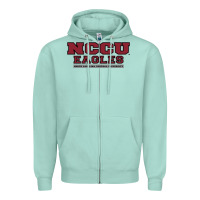 Seafoam north carolina central Zipper Hoodie - DesignPulse
