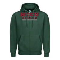 Sports Green north carolina central Zipper Hoodie - DesignPulse