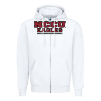 White north carolina central Zipper Hoodie - DesignPulse