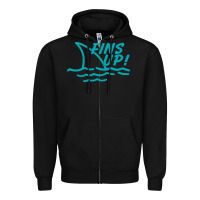 Black fins up jimmy Zipper Hoodie - DesignPulse