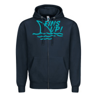 Navy fins up jimmy Zipper Hoodie - DesignPulse