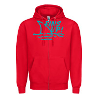 Red fins up jimmy Zipper Hoodie - DesignPulse