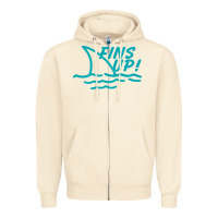 Sandshell fins up jimmy Zipper Hoodie - DesignPulse