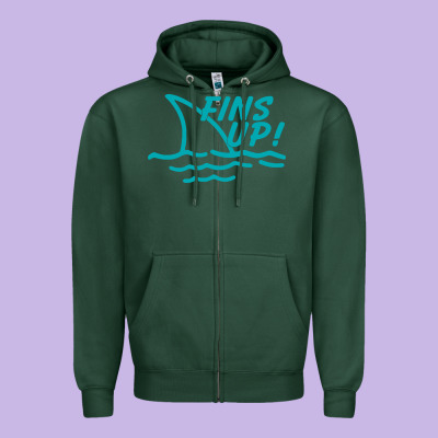 Fins Up Jimmy Zipper Hoodie Designed By Designpulse