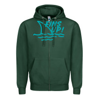 Sports Green fins up jimmy Zipper Hoodie - DesignPulse